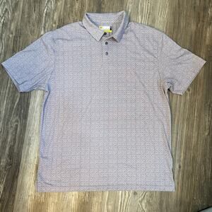 Jack‎ Nicklaus Geo Print Polo Shirt Men’s XL Golf Apparel Lavender Purple